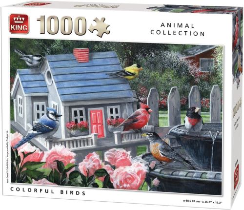 King Jigsaw Oiseaux colorés 1000 pièces