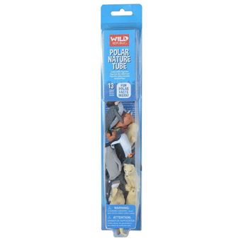 Wild Republic Nature Tube Wild Region, 12 Wildlife Species Miniature Animals, Christmas Gift for Kids, Collectible Figurines, Great for Interactive Play