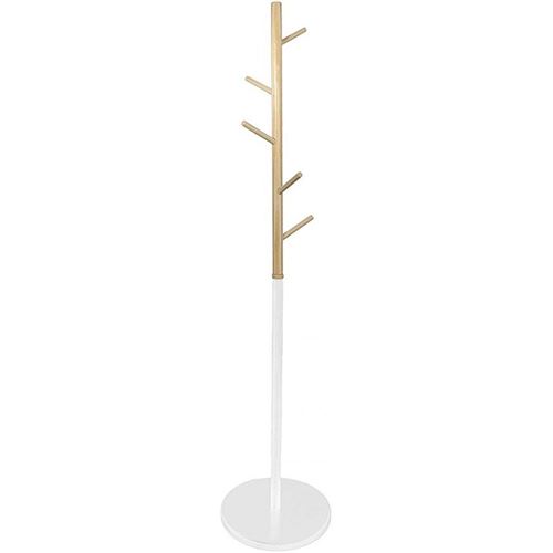 The Home Deco Factory - Porte manteaux en bois Miko 180 cm blanc