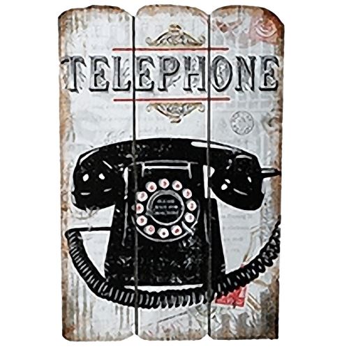 Plaque en bois Téléphone