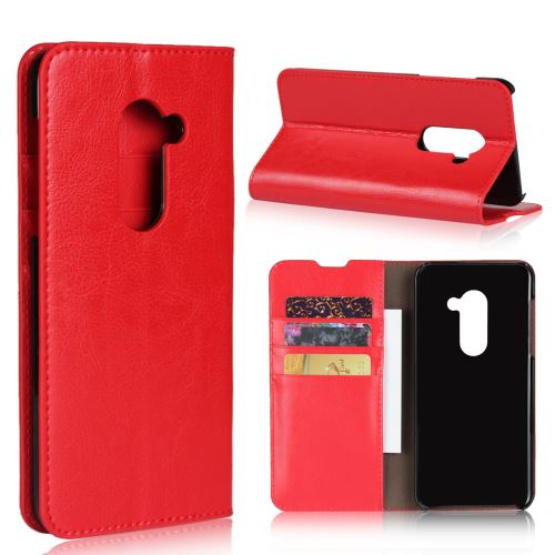 Etui en cuir véritable rouge pour votre Sharp AQUOS Zero