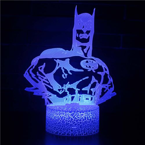 Lampe 3D Tactile Veilleuses Enfant 7 Couleurs avec Telecommande - Batman #291