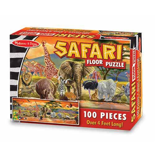 Melissa & Doug Puzzle de sol Safari 100 pièces