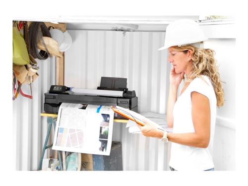 HP Designjet Imprimante de 610 mm ePrinter T120 - Imprimantes grand format (40 pph, 1200 x 1200 DPI, PCL 3, Noir, Cyan, Magenta, Jaune, 610 x 1897 mm, 10 cm)