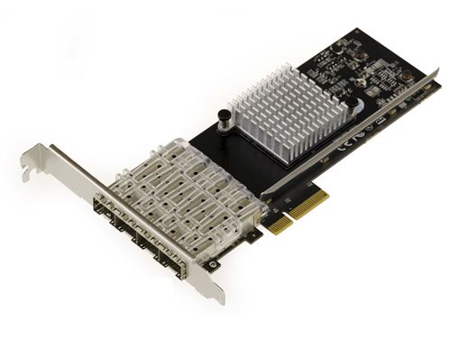 Carte Controleur PCIe Reseau 1G SFP 4 Ports - CHIPSET Intel I350AM4. Quad Gigabit LAN Ethernet