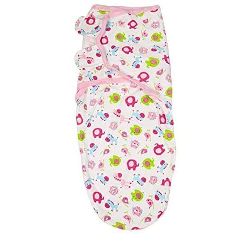 Summer Infant Etape 2 Couverture 100% Coton Imprimé Jungle Petit/Moyen 3.2-6.4 kg Blanc
