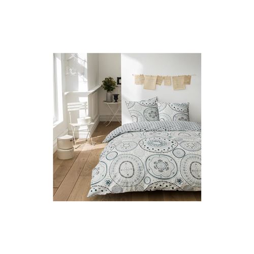 TODAY Parure de couette Sunshine 2.51 - 100% Coton - 240 x 260 cm - Bleu et blanc