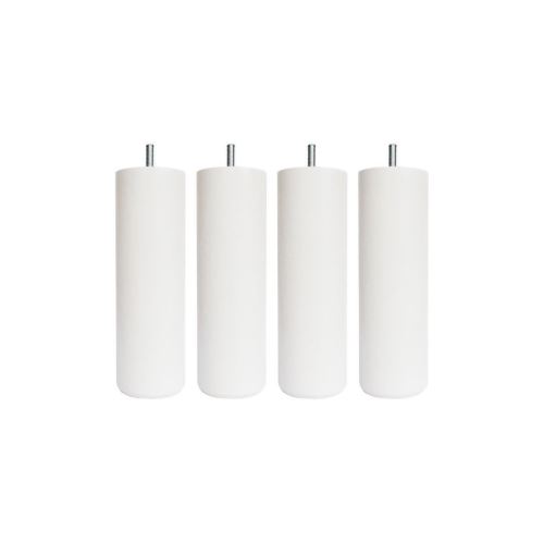Jeu De Pieds Cylindriques O 7 Cm H 15 Cm Blanc - Lot De 4