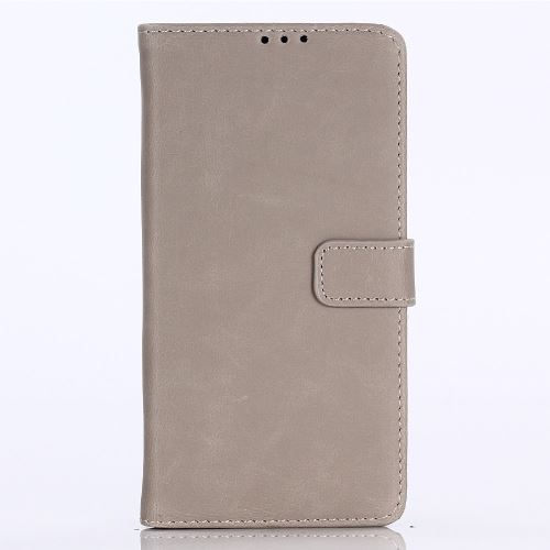 Etui en PU cheval fou vintage stand gris pour votre Huawei Y6 Pro (2019)
