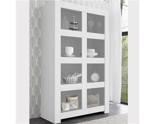 Bibliothèque 110 cm design blanc laqué AGATHE