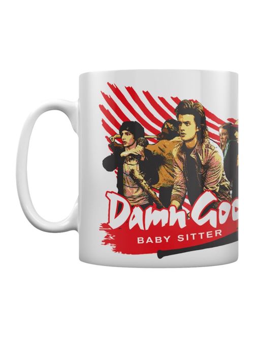 Stranger Things Tasse Damn Good Babysitter blanc