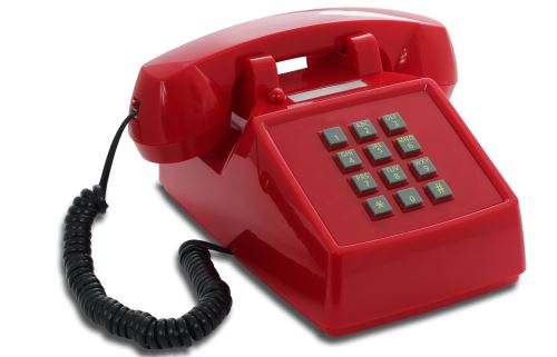 téléphone vintage Opis PushMeFon rouge
