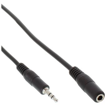 Rallonge jack, InLine®, 3,5mm jack mâle/fem., Stéréo, 2m - 1