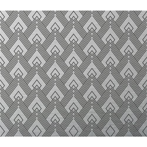 CPM - Crédence adhésive en aluminium Art Décoration - L. 20 x l. 20 cm - Noir - Art Déco