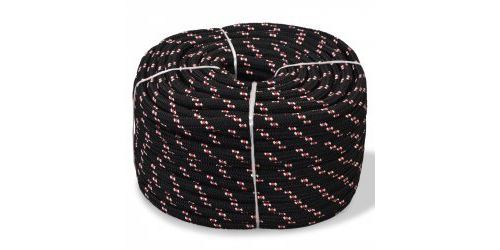 vidaXL Boot touw 12 mm 50 m polypropyleen zwart
