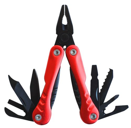 Kids At Work couteau de poche multi-outils junior 16 cm acier noir/rouge