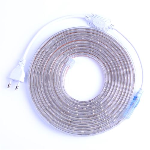 Lumière de corde de ruban flexible 10m LED étanche SMD 5050 - Blanc chaud
