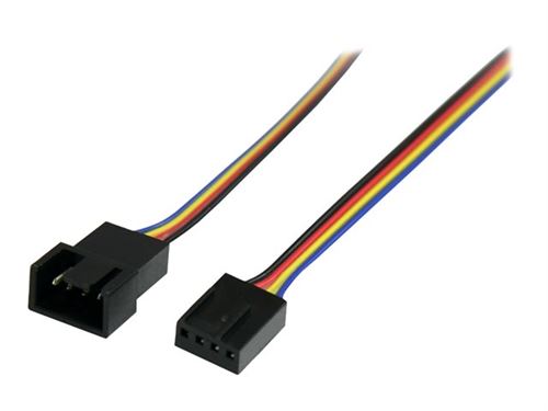 Startech.com Câble D'extension D'alimentation Pour Ventilateur 4 Broches 30 Cm - M/F - Rallonge De Câble D'alimentation De Ventilateur - Mli À 4 Broches (M) Pour Mli À 4 Broches (F) - 30.5 Cm - Image 1
