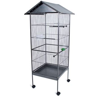 Volière Cage à Oiseaux Canaries Perruches Perroquets Métal 130 X 52 X 52 Cm