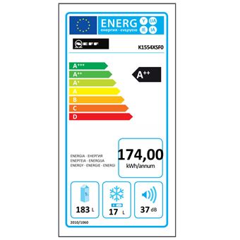 réfrigérateur 1 porte intégrable à glissière 54cm 200l a++ - k1554xsf0