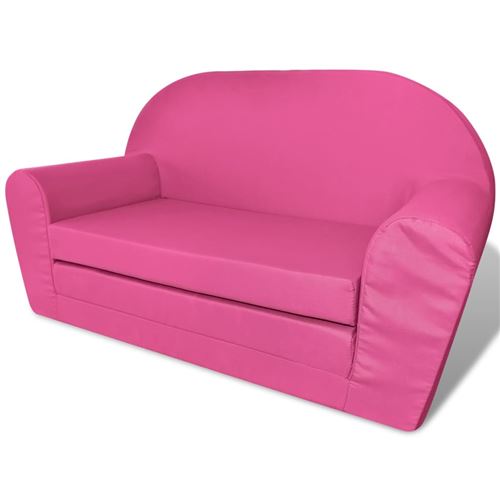 vidaXL Chaise longue pliable pour enfants Rose