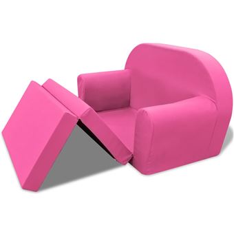 vidaXL Chaise longue pliable pour enfants Rose vidaXL Chaise longue pliable pour enfants Rose