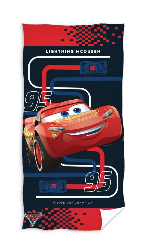 Disney Serviette de bain Cars 3 bleu foncé 140 x 70 cm