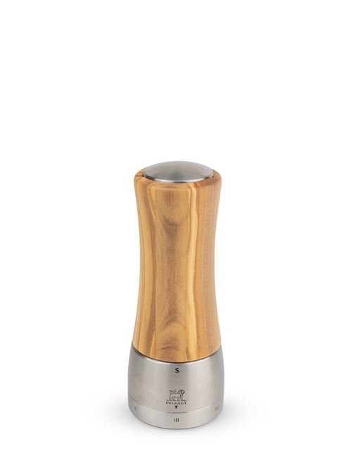 Peugeot Saveurs - Moulin à sel manuel en bois d'olivier u'Select 16 cm - 6,25'
