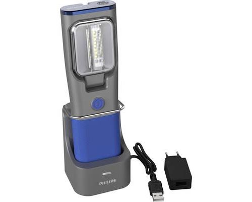 Philips lumière de travail Rch31uv led rechargeable 20 cm gris / bleu
