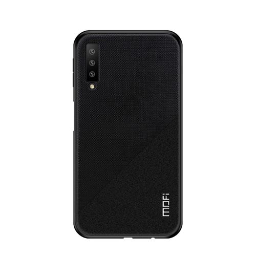 Coque en TPU tissu hybride noir pour votre Samsung Galaxy A7 (2018) A750