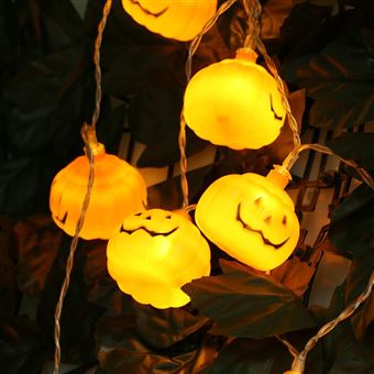 Citrouille D Halloween Led Guirlande Lumineuse Alimente Par Batterie Pour La Decoration De La Maison 2m Autres Achat Prix Fnac