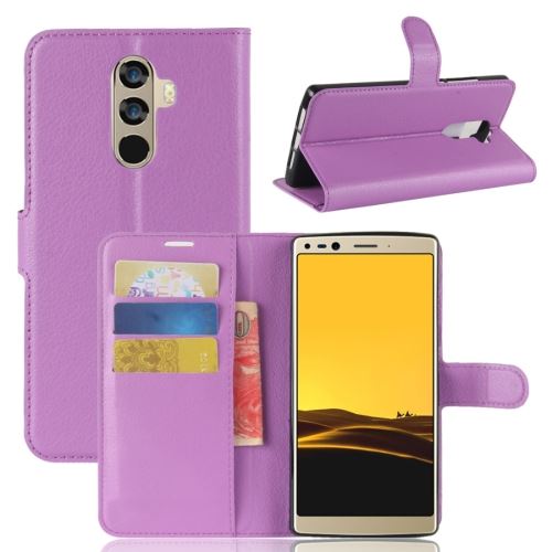 DOOGEE MIX 2 Housse Etui Cuir PU Texture Litchi Violet ALS51280
