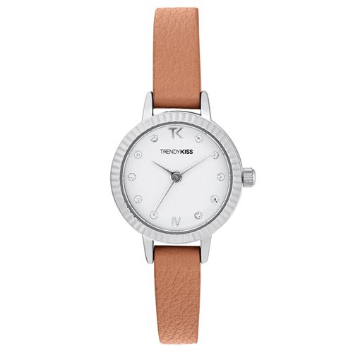 TRENDY KISS Montre analogique bracelet cuir CONSTANCE Beige