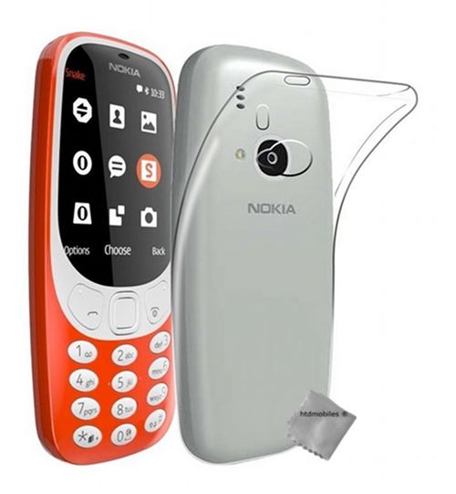 Housse etui coque gel fine pour Nokia 3310 (2017) + film ecran - TRANSPARENT TPU - htdmobiles