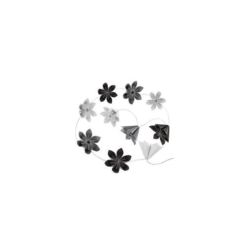 Guirlande LED à Piles 10 Fleurs 23cm Noir