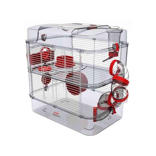 Zolux - Cage pour petits rongeurs Rody 3 duo rouge grenadine