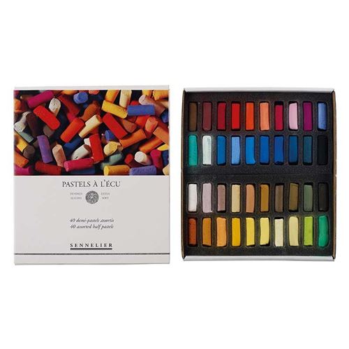Boîte de 40 demi-pastels à l'écu
