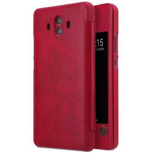 Huawei Mate 10 Pro Housse Etui Cuir PU Texture Peau Rouge ALS53616