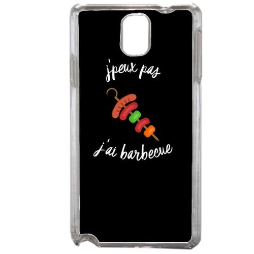 Coque J Peux Pas J Ai Barbecue Compatible Samsung Galaxy Note3 Transparent