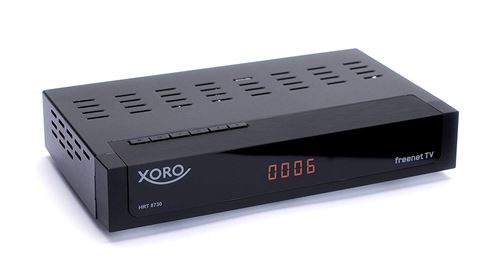 Récepteur Xoro HRT 8730 (HDTV H.265, sans Carte d'accès Irdeto pour Freenet TV, Lecteur multimédia, PVR Ready, HDMI, USB 2.0, 12 V), Noir Noir