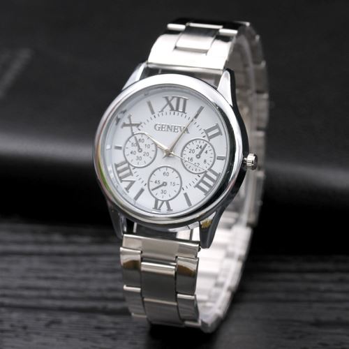 Montre Homme Quartz Argent+Blanc
