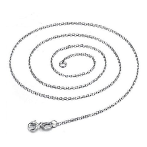 Mode véritable véritable argent massif 925 longue chaîne collier correspond à tous Or platine 40cm