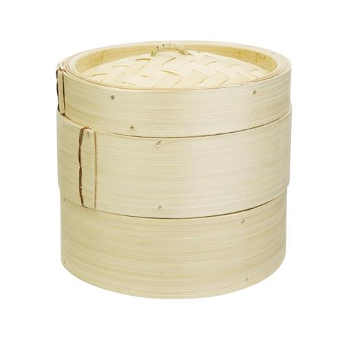 Vogue Nc Cuiseur Vapeur En Bambou 152 Mm - X 2 Avec 1 Couvercle - Bambou X135mm - Image 1