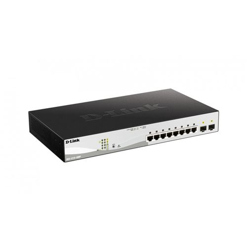 D-LINK DGS-1210-10MP commutateur réseau Géré L2/L3 Gigabit Ethernet (10/100/1000) Noir Connexion Ethernet, supportant l'alimentation vi