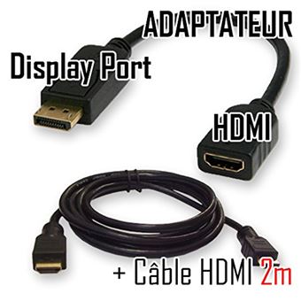 15% sur Adaptateur Display port mâle vers HDMI Femelle avec Cable