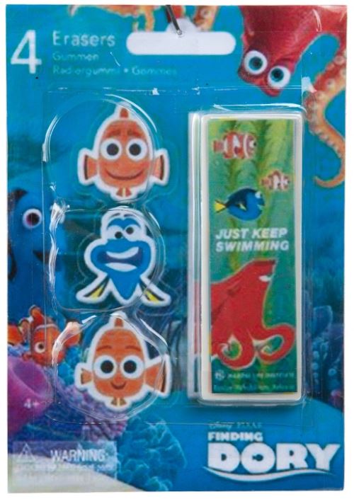 Slammer gomme à effacer Finding Dory 4 pièces