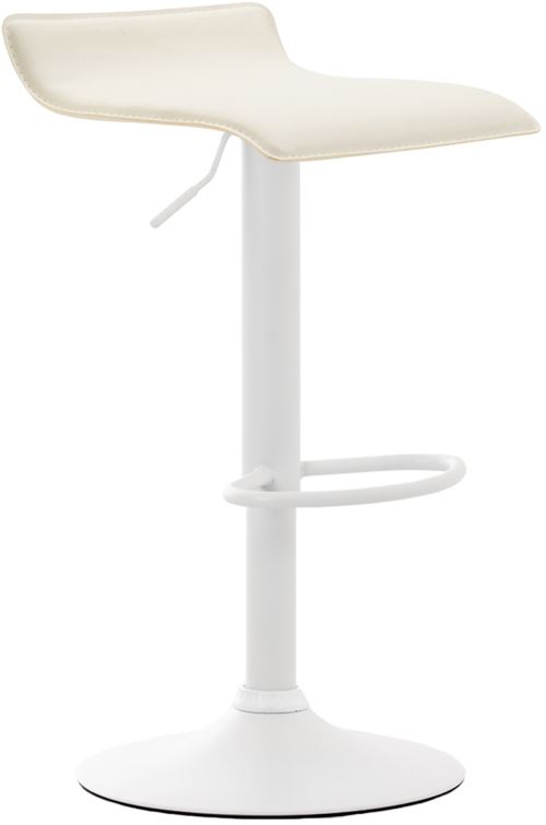 CLP Tabouret de bar Dyn V2 similicuir , Crème/Blanc