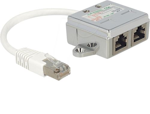 Delock 65177 RJ45 Câble réseau, câble patch Câble 0.15 m gris 1 pc(s)