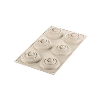 Moule 6 tartelettes twist - Silikomart - Beige - Silicone - 1
