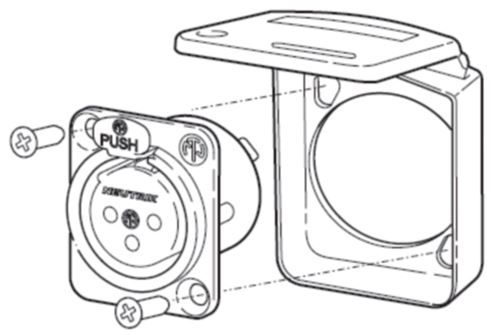 Neutrik NTR-SCDX-9 Clapet d'étanchéité Ip 42 Blanc
